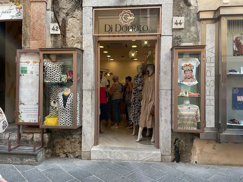 Taormina abbigliamento Di Donato boutique