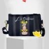 Borsa tracolla "Regina con Limoni" nera