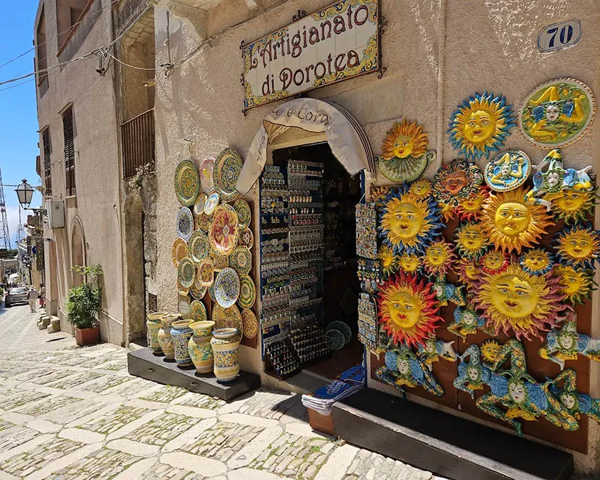 Shopping à Erice Sicile