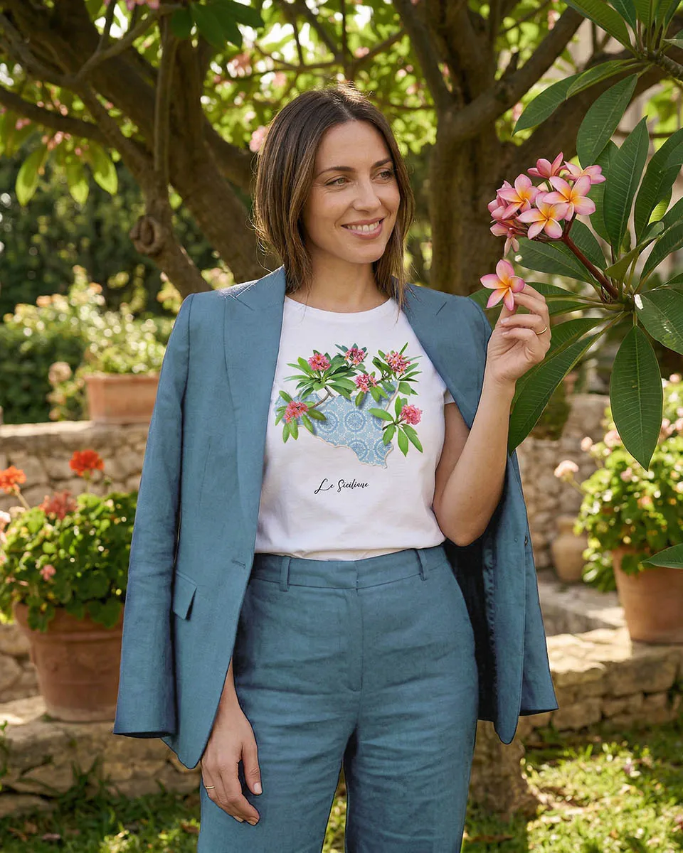 le siciliane abbigliamento maglietta sicilia pomelie Le Siciliane abbigliamento - maglietta con le pomelie e maioliche - Brand Italiano