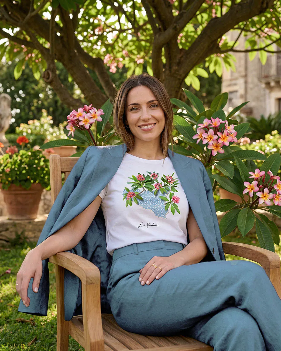 le siciliane maglietta pomelie maioliche Le Siciliane abbigliamento - maglietta maioliche e pomelie di Sicilia - Brand Italiano
