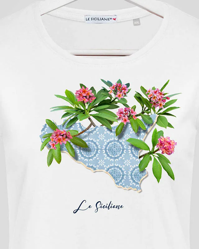 le siciliane t shirt maioliche e pomelie sicilia Le Siciliane abbigliamento - maglietta con maioliche e pomelie di Sicilia - Brand italiano