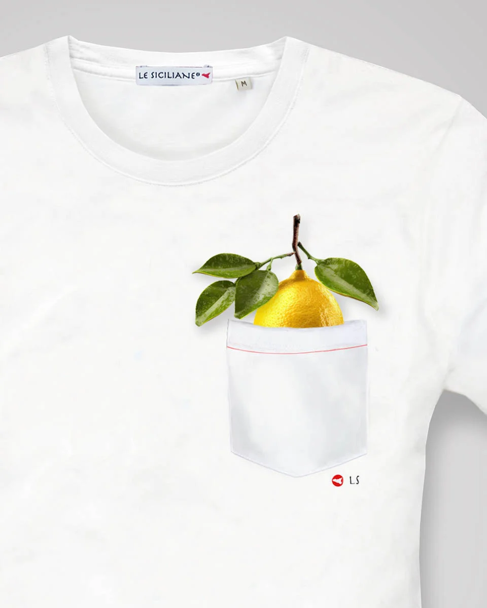 T-shirt homme à motifs de citrons siciliens