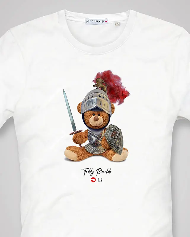 maglietta uomo le siciliane paladino Sizilianisches Herren-T-Shirt mit Paladin Rinaldo Pupo - Marke Le Siciliane