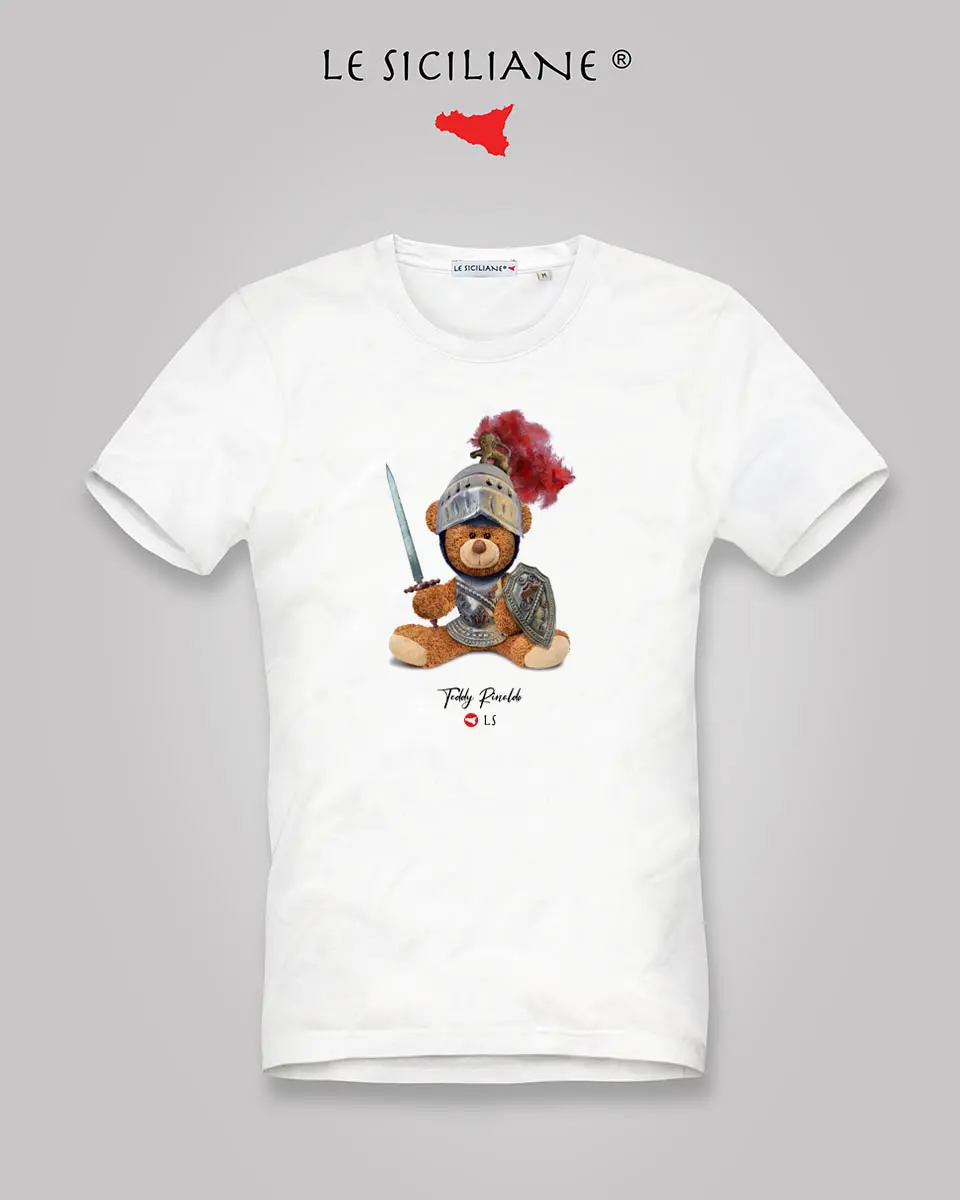 t shirt pupo siciliano rinaldo le siciliane Sizilianisches Herren-T-Shirt mit Rinaldo, dem Puppenpaladin – Marke Le Siciliane